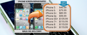 iphone screen repair rates